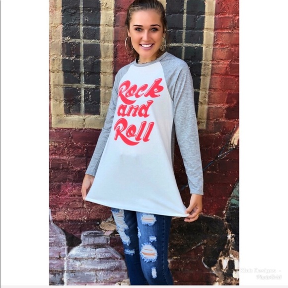 LAST 1! Rock n Roll Graphic Super Soft Top! - Picture 2 of 5